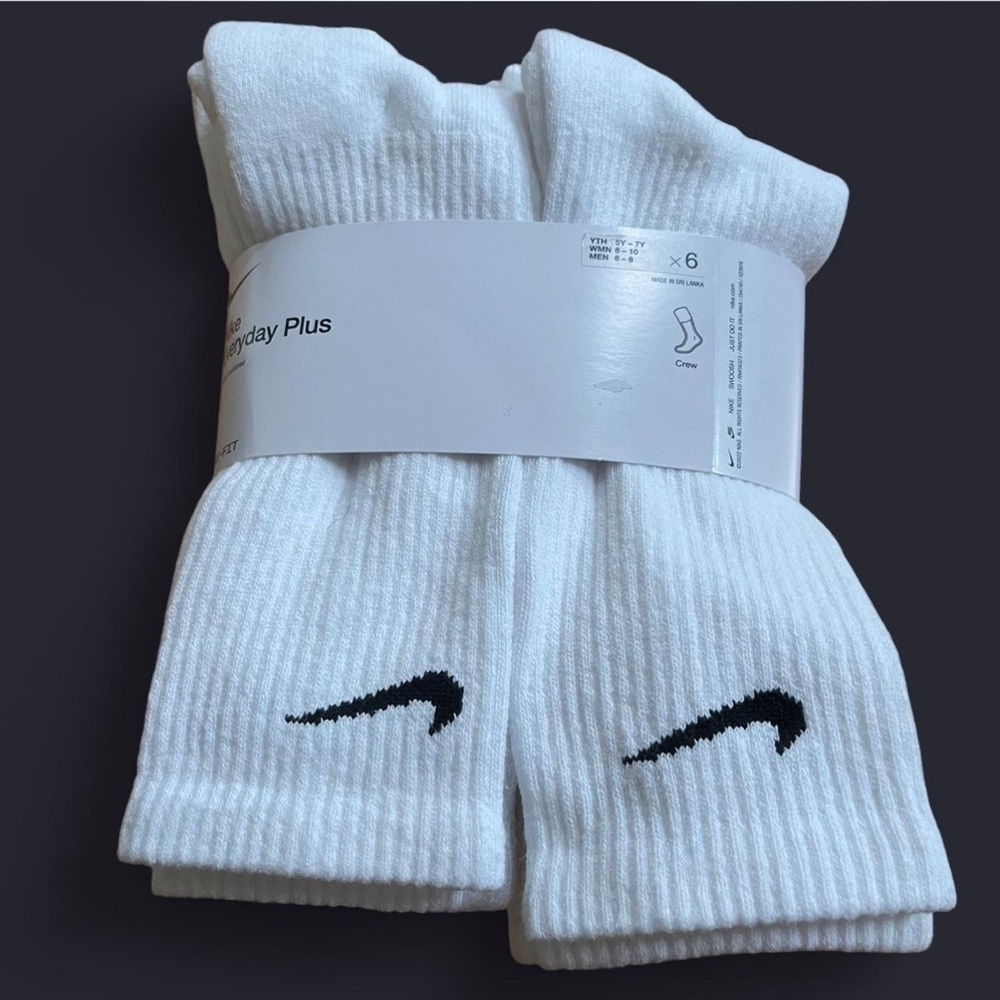 NWT 6 Pairs Nike Everyday Cushioned Training Crew Socks